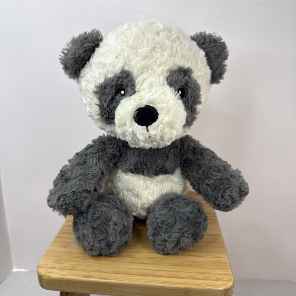 Spark Create Imagine Panda Bear Plush 13" Gray Cream Crinkle Ears Rattle Stuffed